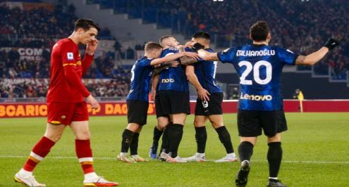 إنتر يقسو على روما بثلاثية ويقفز لوصافة الدوري الإيطالي (فيديو)